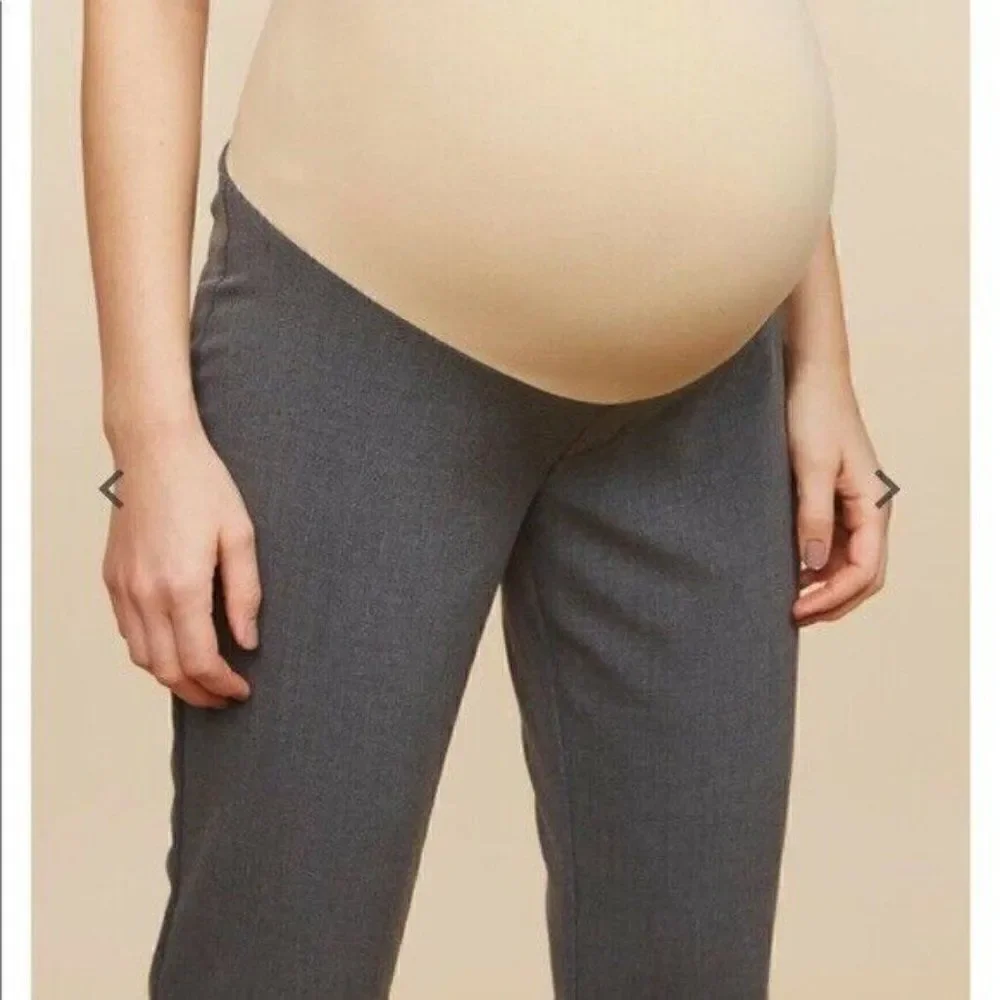 Motherhood Maternity Gray Flare Stretch Pants NWT